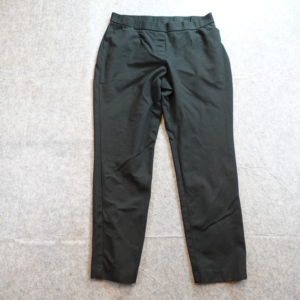 J Jill Pants‎ Womens Medium Ponte Slim Leg Black Pull On Casual Stretch